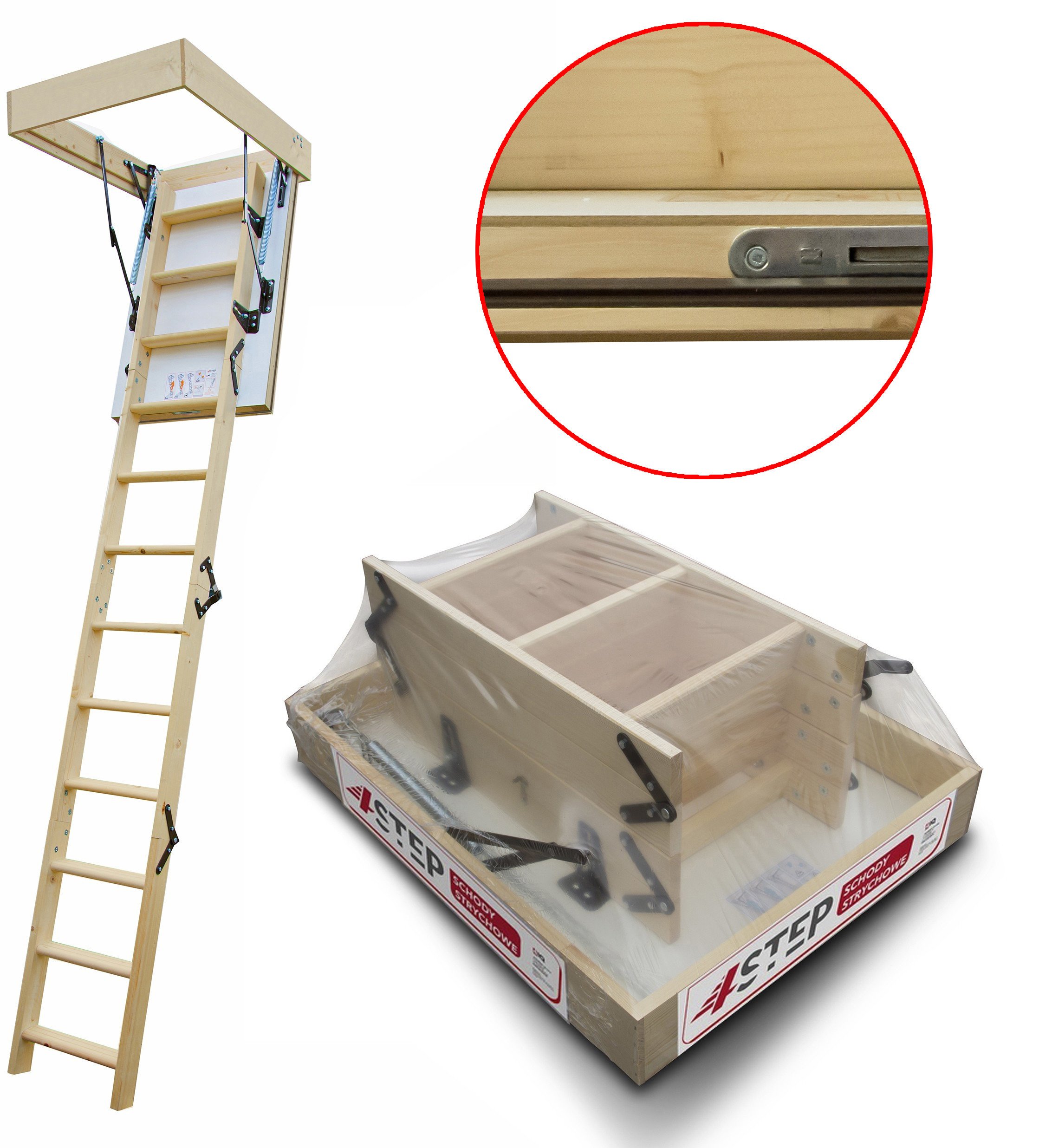 Schody Strychowe 4STEP GREENLINE 90x70 35mm 1,05 W/m2K