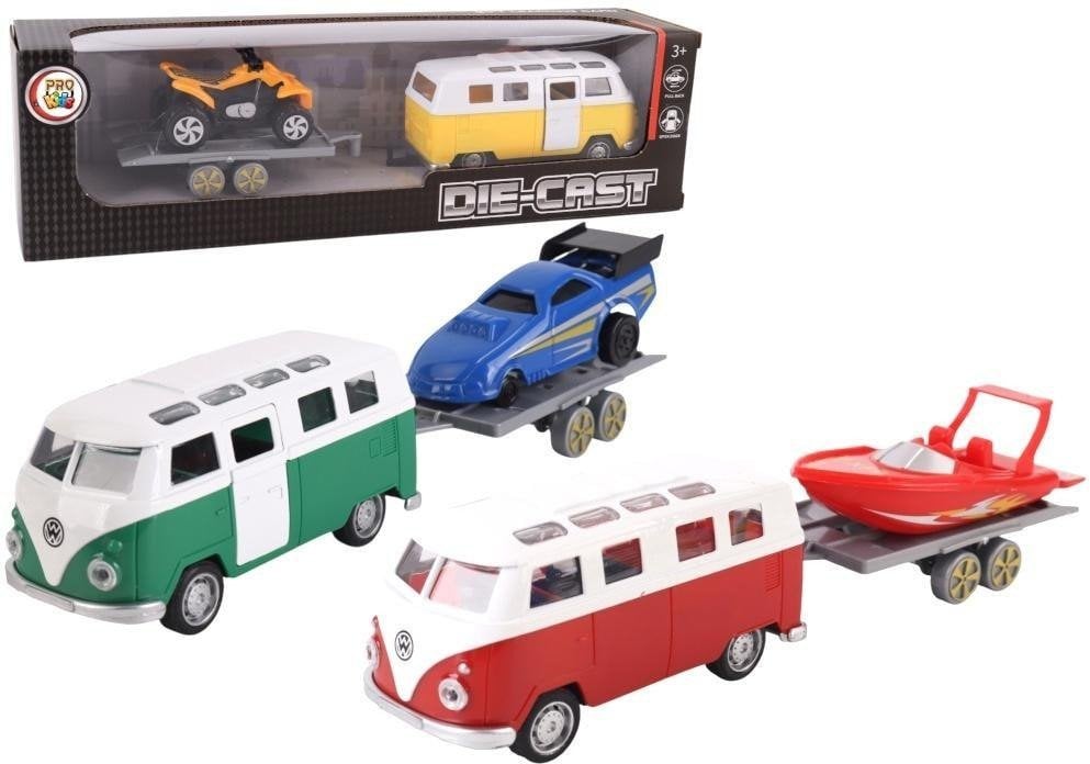 Samochód Van z przyczepą metal mix