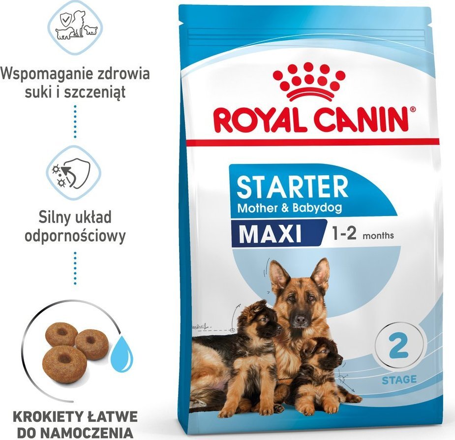 Royal Canin ROYAL CANIN Maxi Starter Mother&Babydog 15kg + Advantix - dla psów 25-40kg (4 pipety x 4ml)
