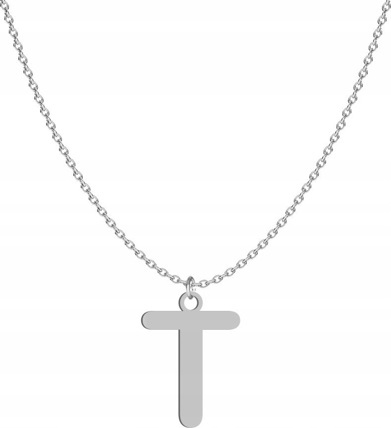 Radziszewska Jewellery Srebrny naszyjnik LITERA T DEDYKACJA GRATIS