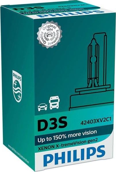 Philips ŻARÓWKA XENON D3S 42V 35W PK32D-5 PHILIPS X-TREME VISION 42403XV2C1 (BLISTER) /4800K/