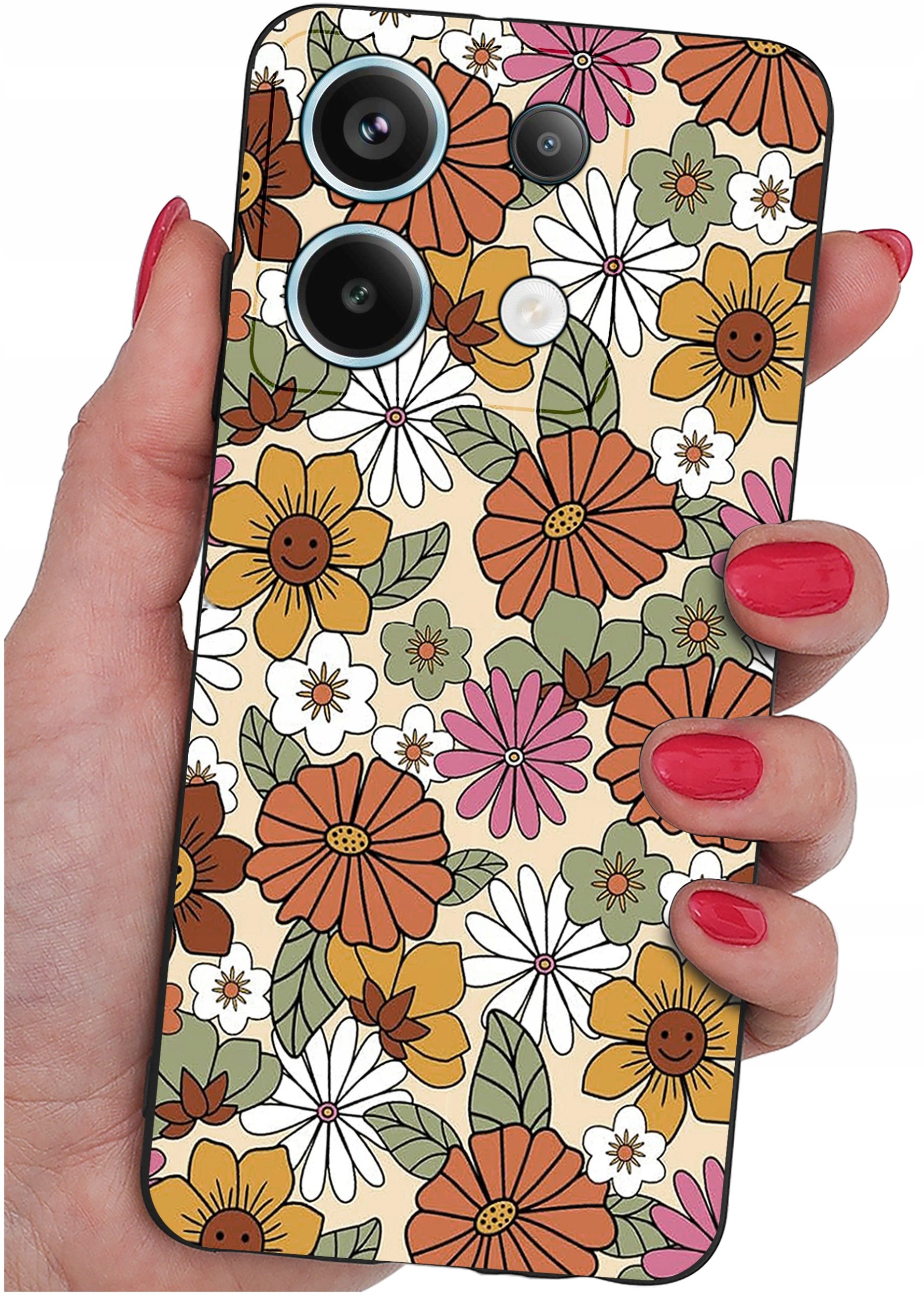 ETUI do Xiaomi Redmi Note 13 Pro 5G WZORY |SILIKONOWE MATT CASE +SZKŁO 9H