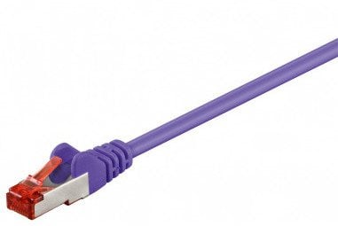 CAT 6 Kabel łączący, S/FTP (PiMF), Fioletowy - Długość kabla 7.5 m