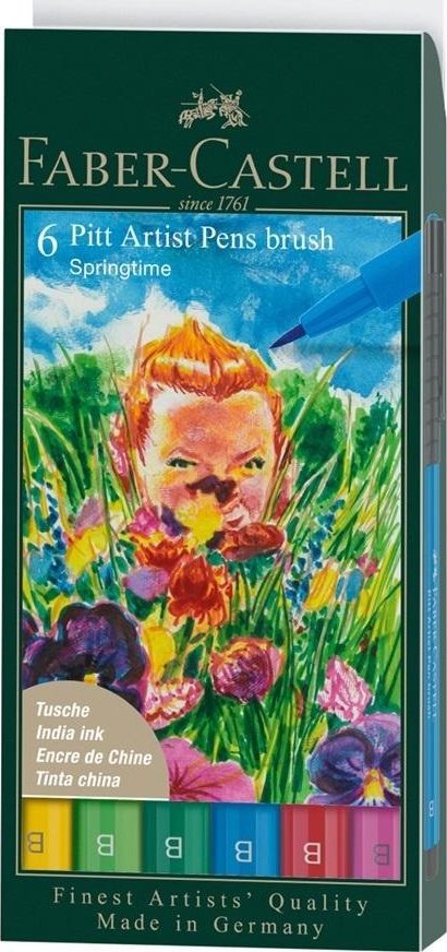 Pisaki Pitt Artist Pen Spring B 6szt