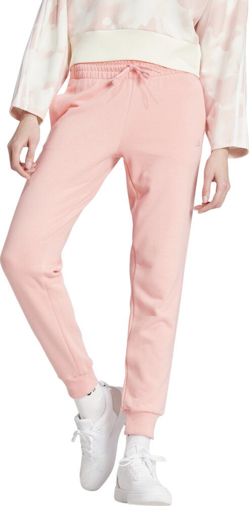 Spodnie damskie adidas Linear French Terry Cuffed jasnoróżowe IY9200 XL