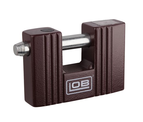 LOB Kłódka trzpieniowa brązowa 74mm 3 klucze (KT02)