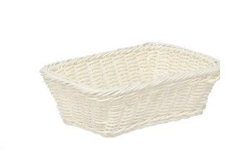 Koszyk prostokątny 22x15,5x7 cm biały 7803