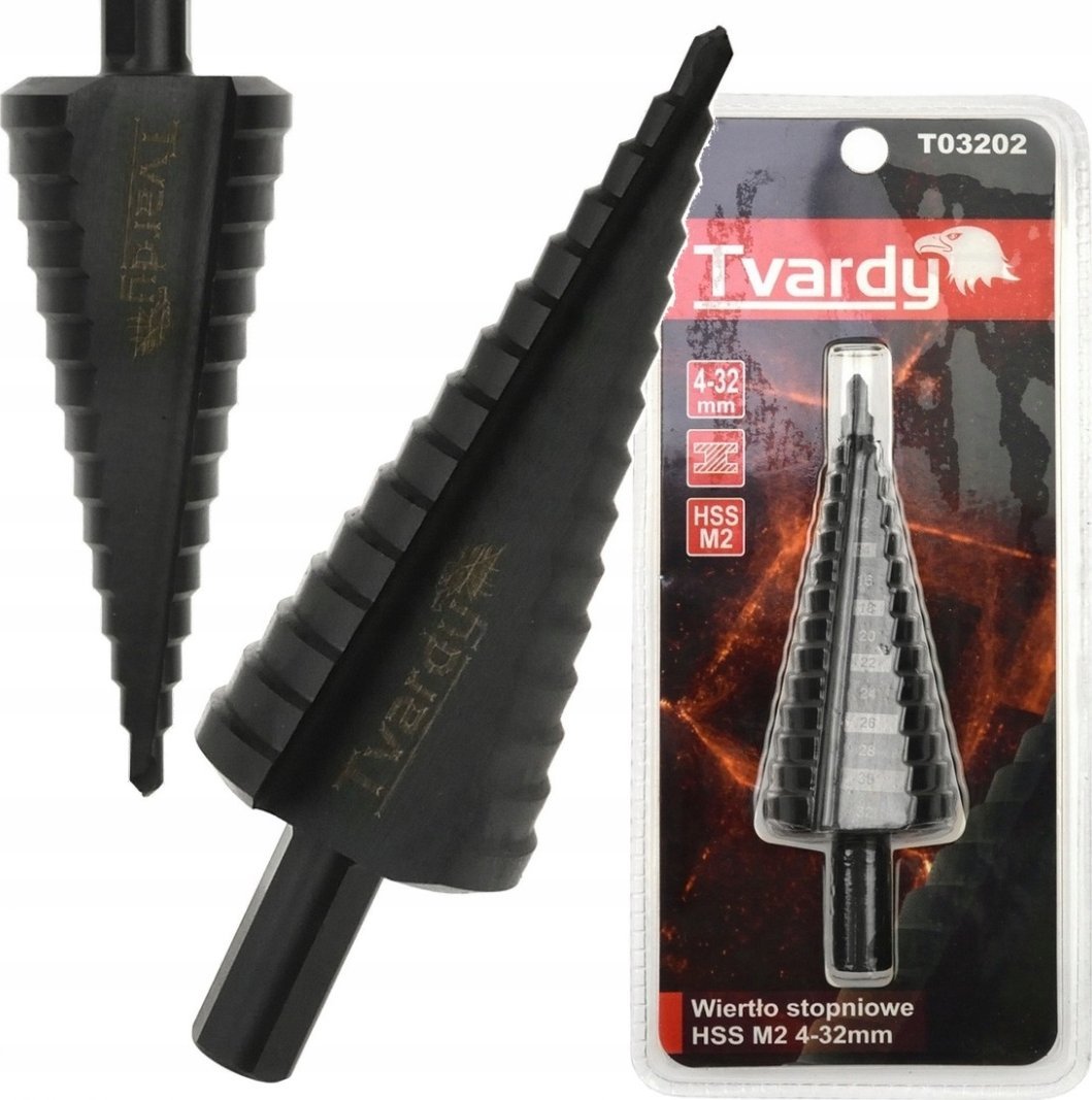 Wiertło Tvardy Wiertło stopniowe HSS M2 TiAlN 4-32mm (100)