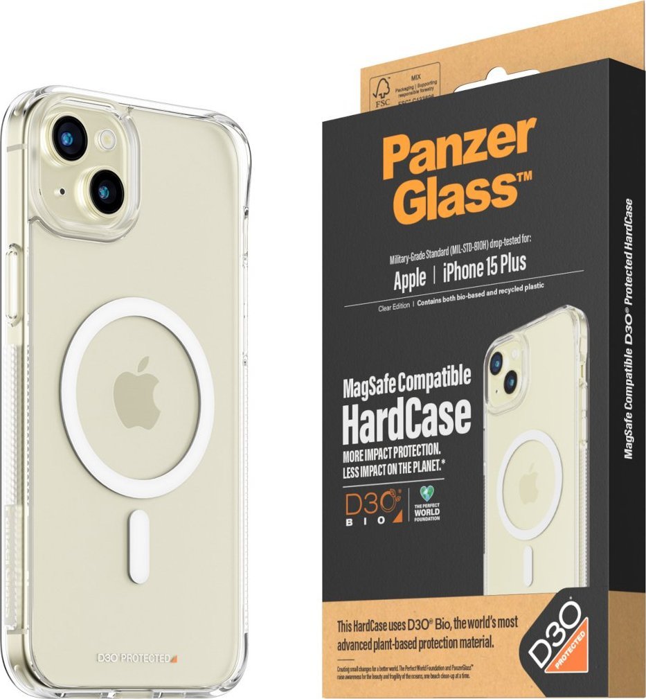 PanzerGlass Etui PanzerGlass HardCase MagSafe iPhone 15 Plus przezroczyste