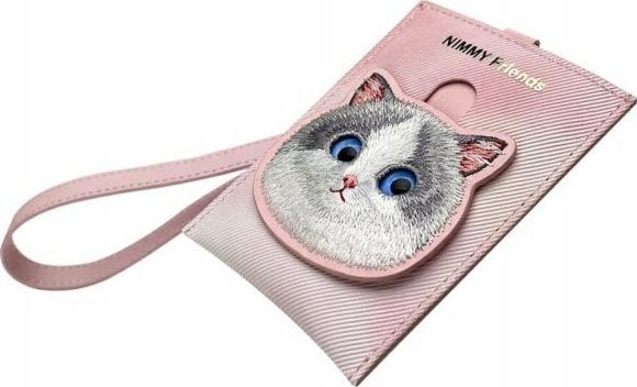 Nimmy portfel na karty różowy/pink Big Eyed Pet 2.0 Cat