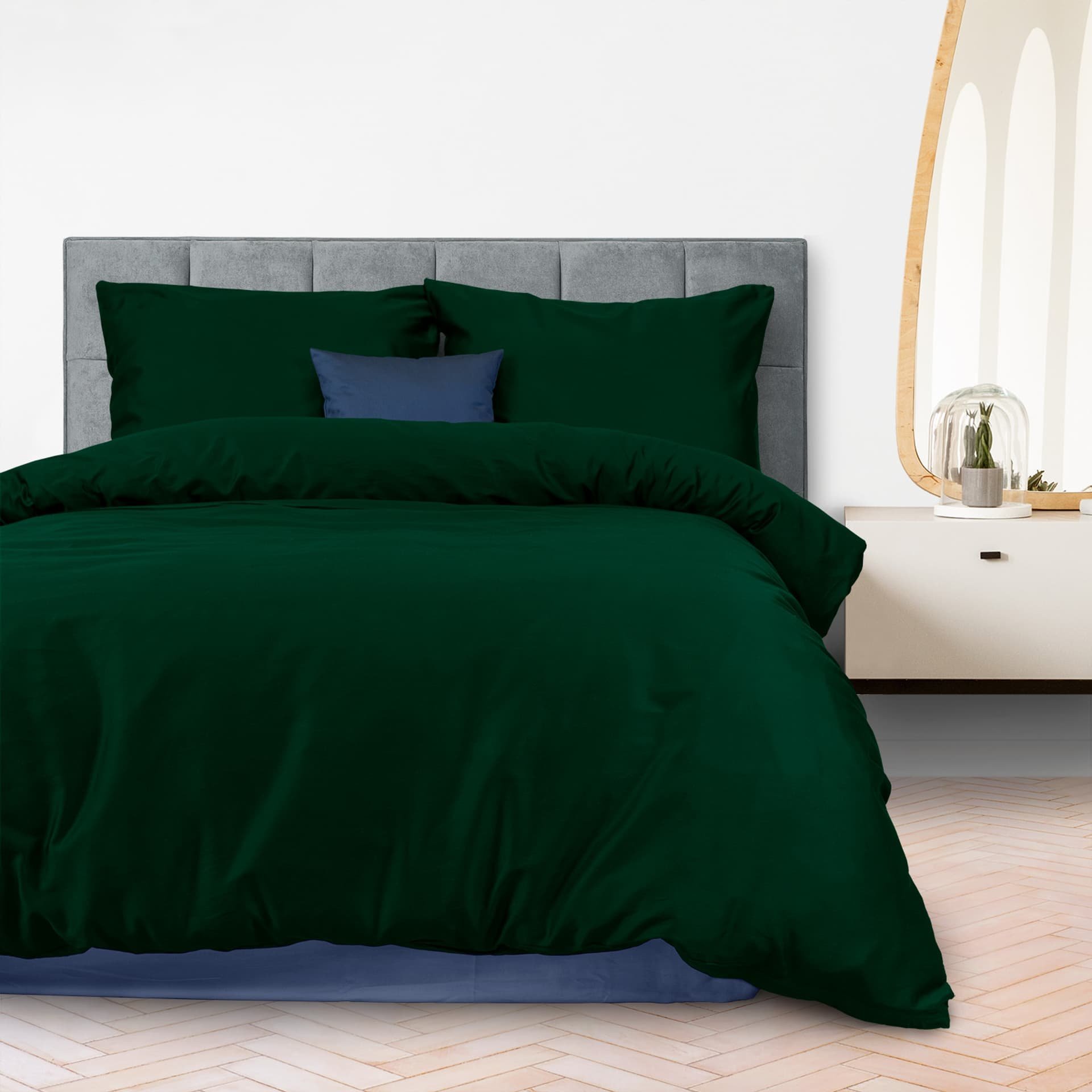 Darymex Pościel satyna bawełniana ZIELEŃ BUTELKOWA 036/200x220