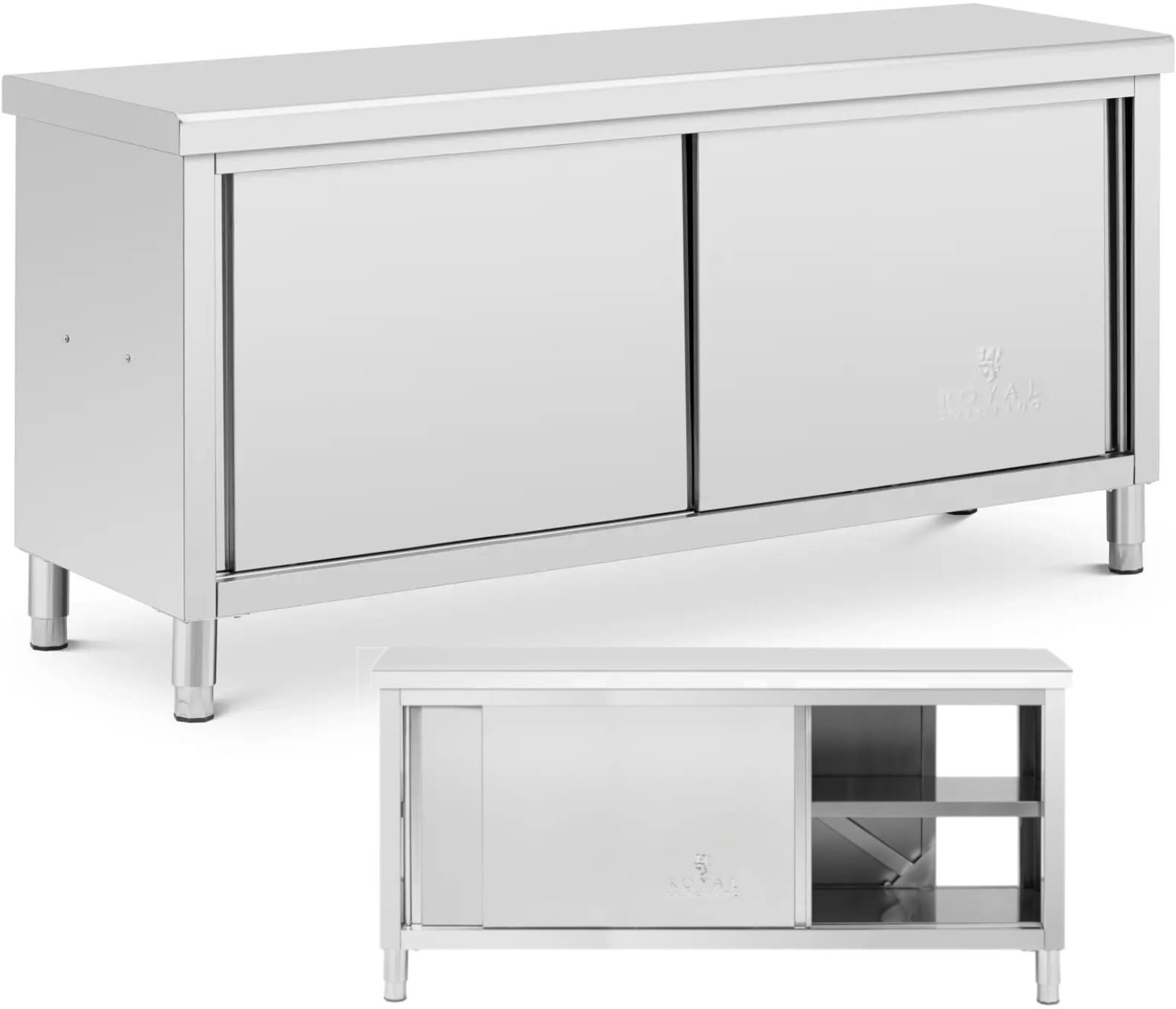 Stół blat roboczy centralny z szafką przelotową STAL 180 x 60 cm