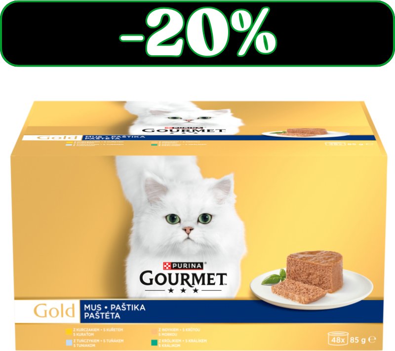 Purina GOURMET GOLD Mus Mix smaków 48x85g
