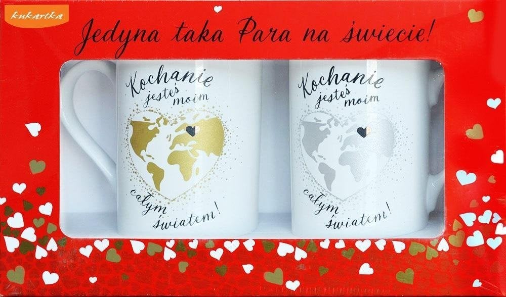 KUKARTKA Kubek komplet Q Walentynka