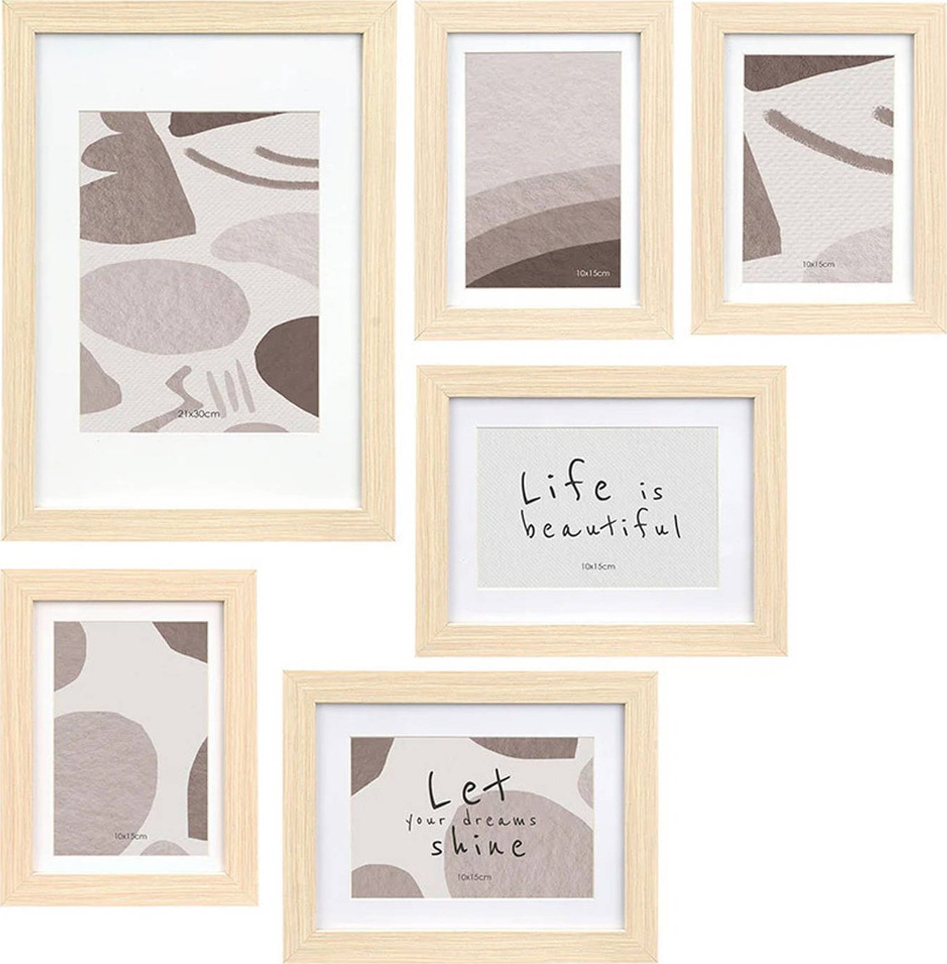 Ramka Giftdecor Ramki na zdjęcia na ścianę MURAL, 7 ramek różnej wielkości