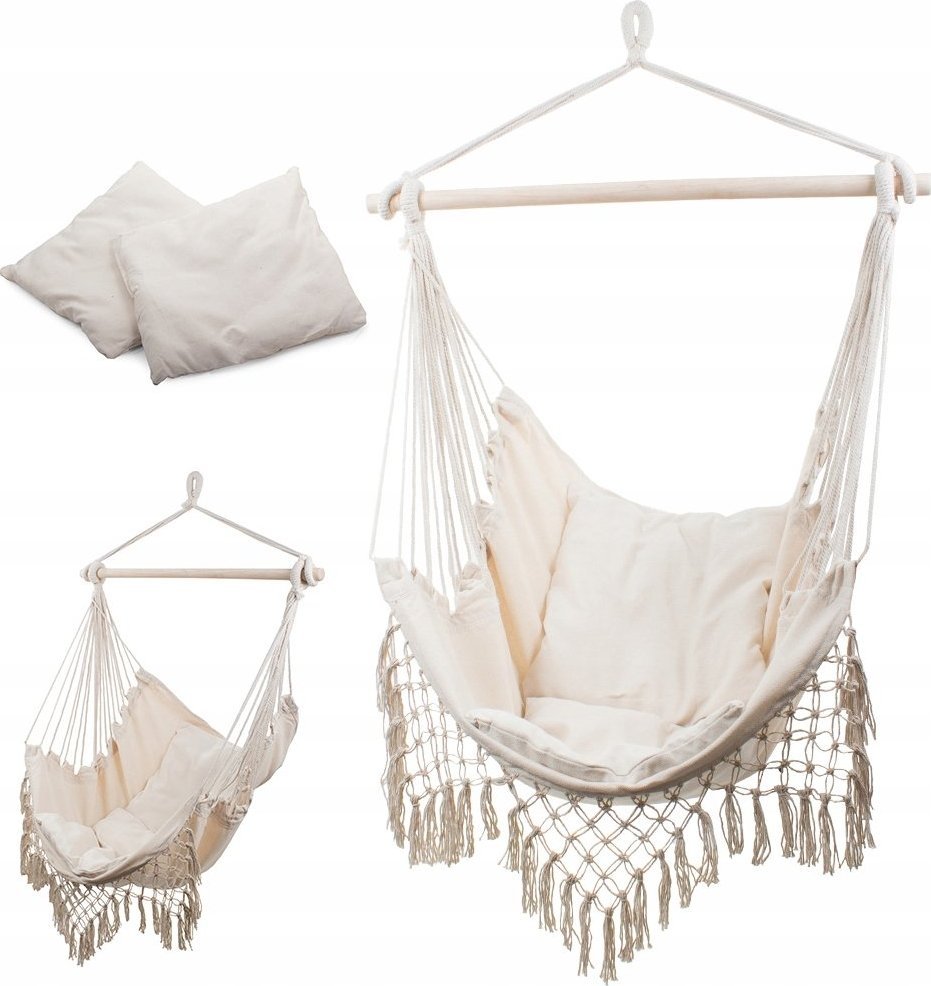 Verk Hamak brazylijski fotel wiszący z poduszkami bujak uniwersalny