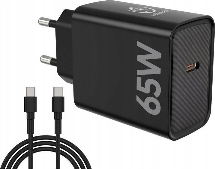 Zasilacz Rebeltec Zasilacz PD65W USB-C uniwersalny do notebooków, smartfonów, tabletów, power banków oraz innych urzšdzeń z gniazdem zasilajšcym USB-C