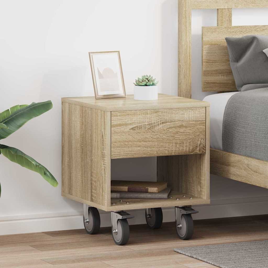 vidaXL Stolik nocny 2 pcs Dąb Sonoma 40,5 x 40 x 48 cm