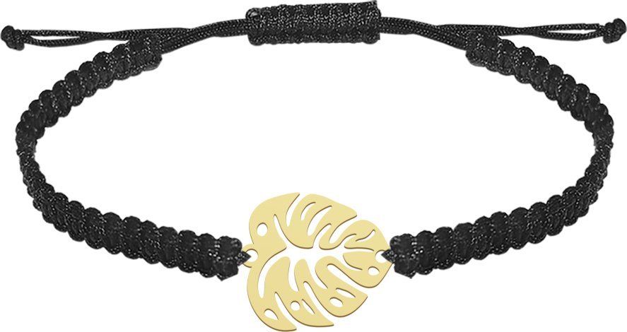 Radziszewska Jewellery Bransoletka Monstera srebro pozłacane makrama