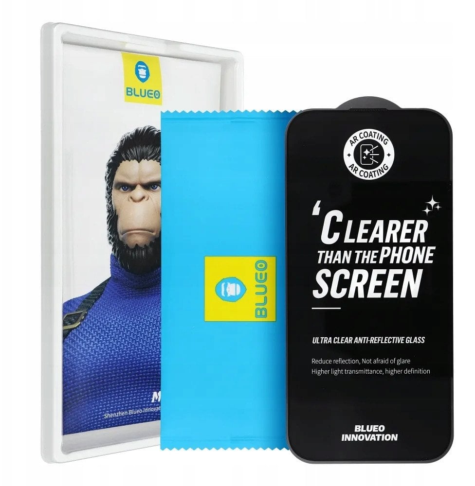 Szkło Hartowane 5D Mr. Monkey Glass - Apple iPhone 17 Pro czarny (Strong Premium AR)