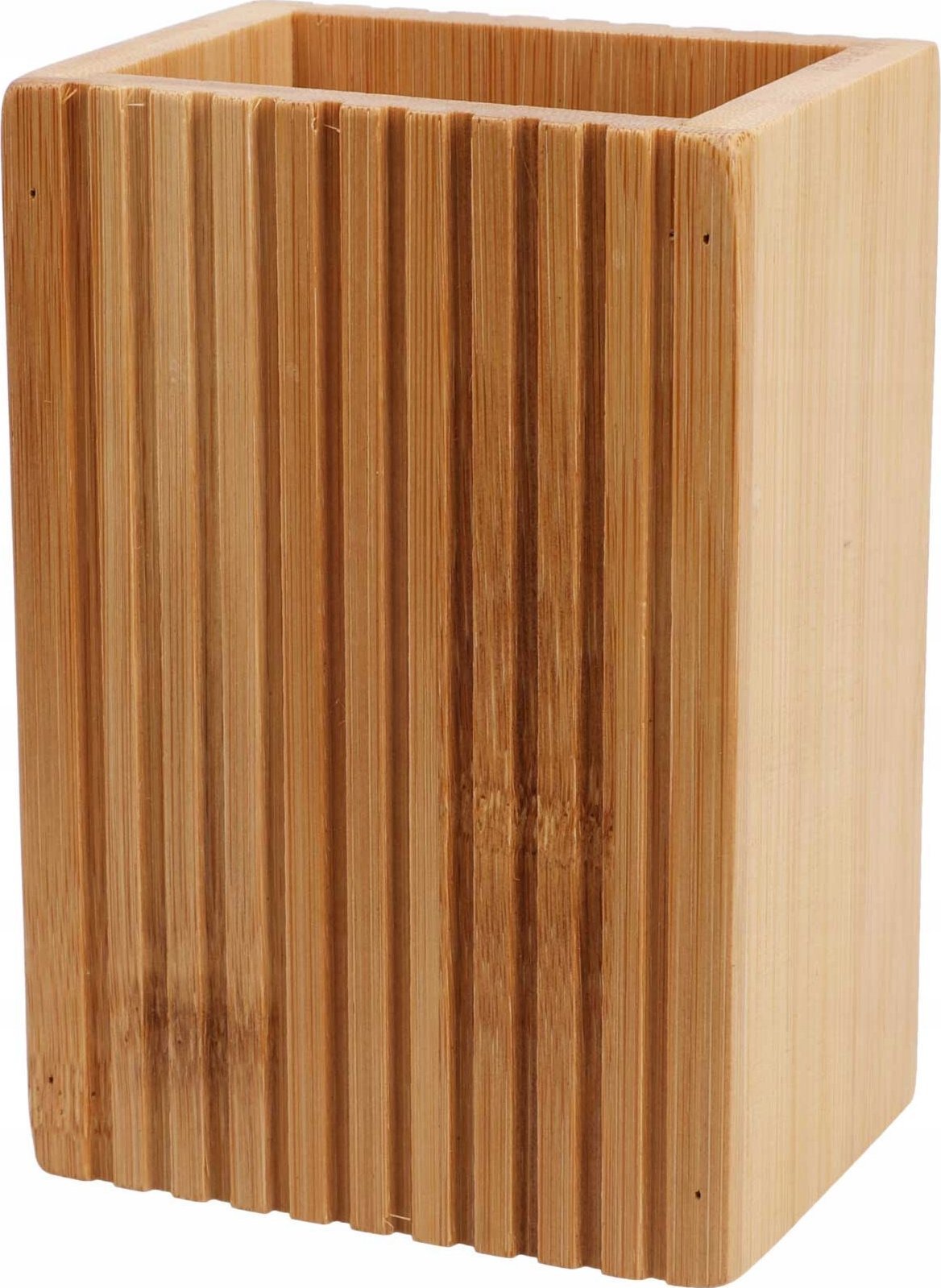 Bambusowy kubek na szczoteczki do zębów, 9 x 7 x 12,5 cm