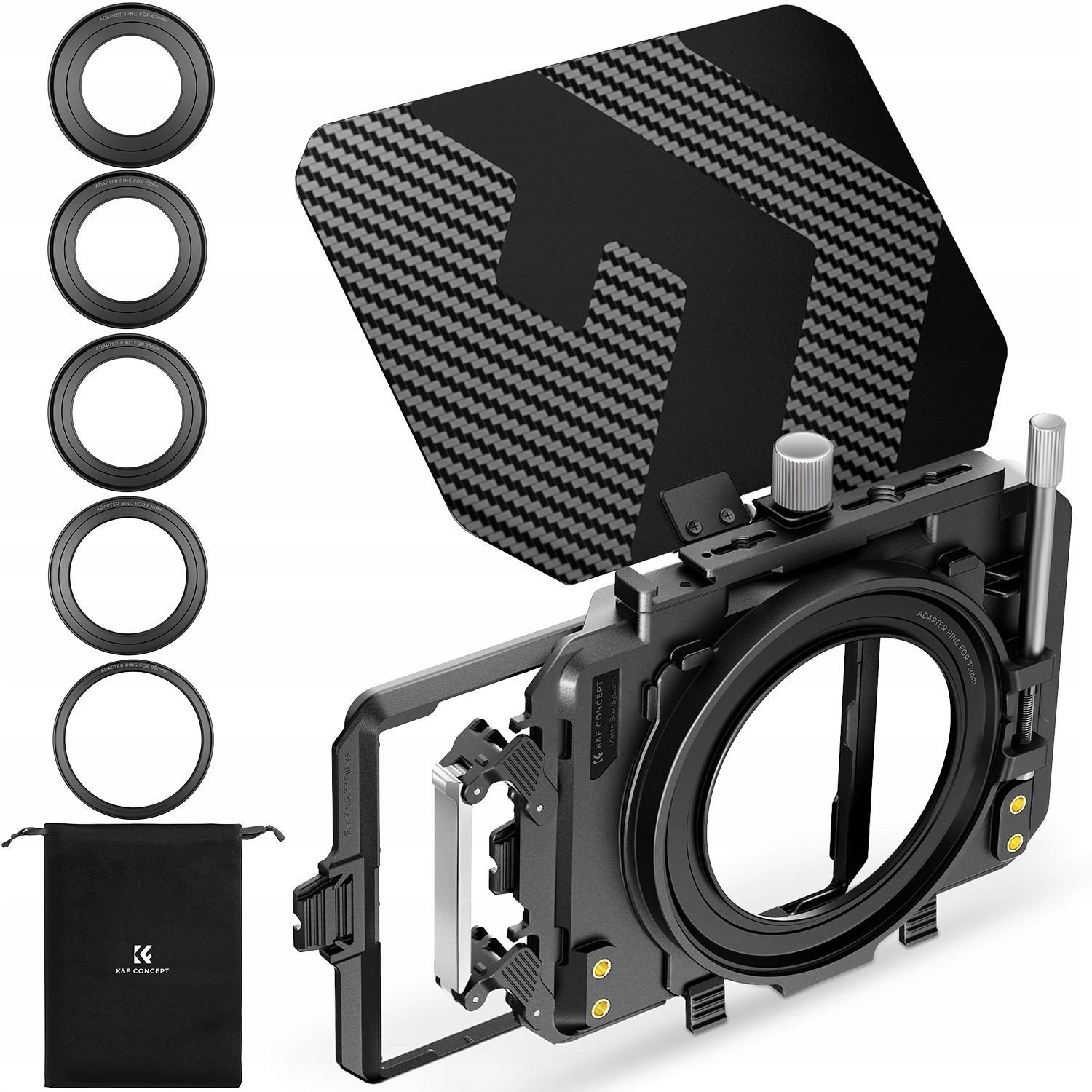 Matte Box Osłona Przeciwsłoneczna Obiektywu 67-95mm Do Aparatu Kamery K&f / Sku.2364v1