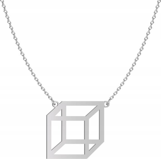 Radziszewska Jewellery Srebrny Naszyjnik SZEŚCIAN DEDYKACJA