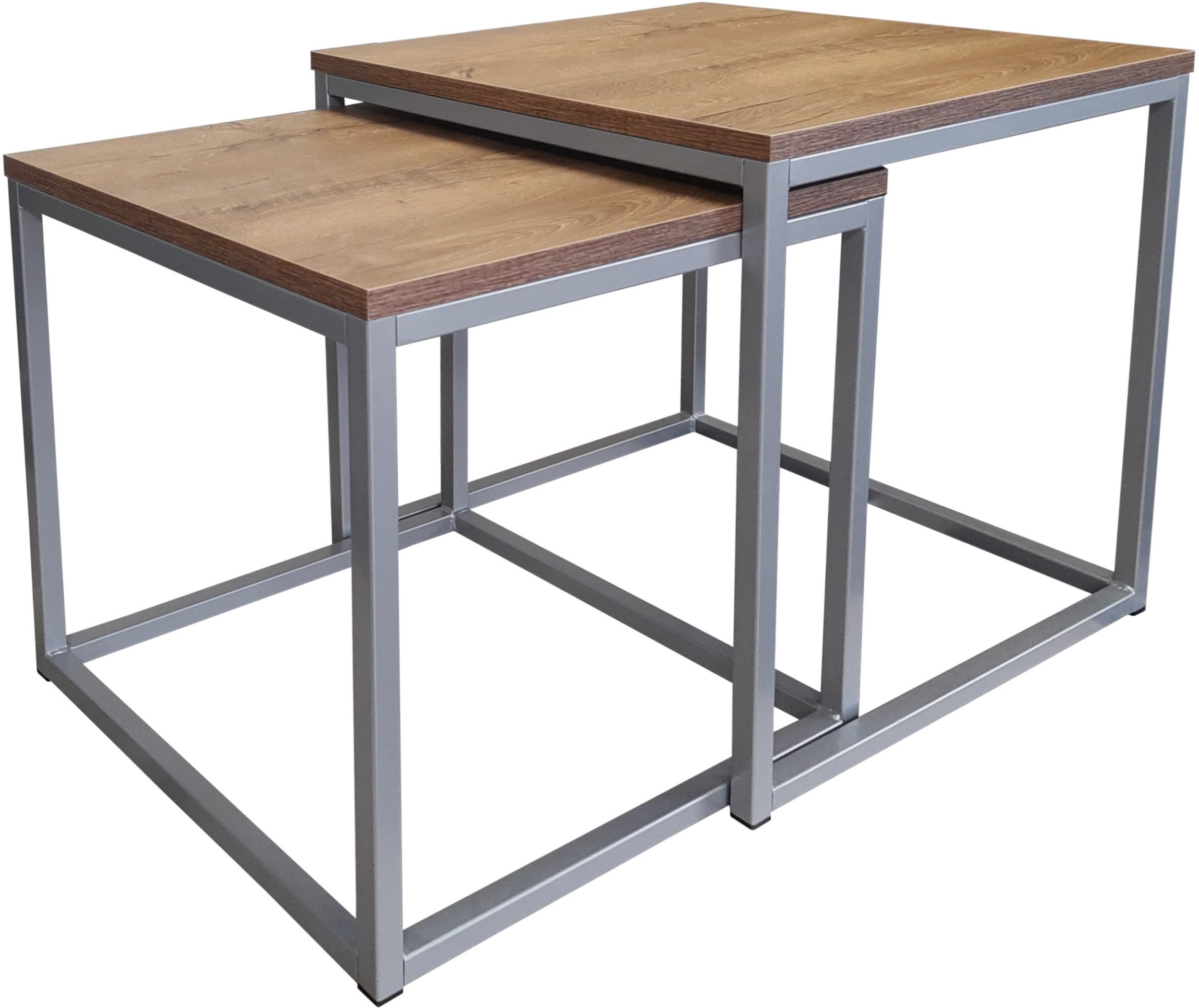 Stolik kawowy 2W1 orzech podstawa szara