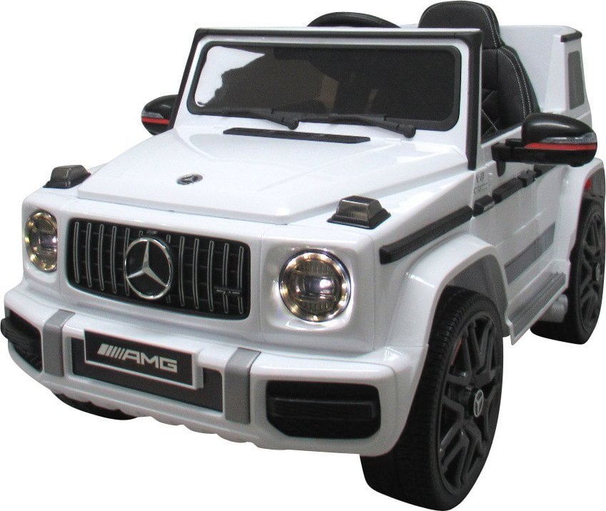 Mercedes G63 Biały Piankowe koła Eva, miękki fotelik Licencja