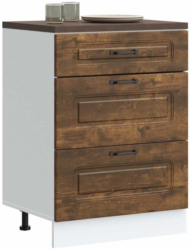 Szafka kuchenna dolna, Kalmar, przydymiony dąb