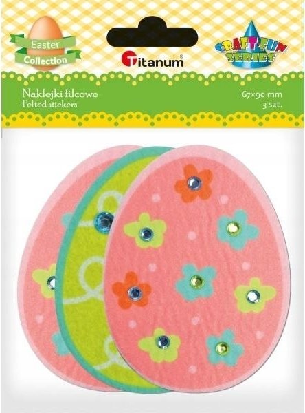 Titanum Naklejki filcowe pisanki 3szt.