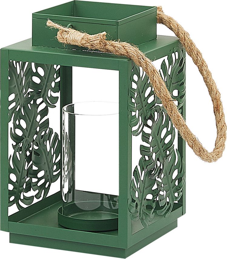 Beliani Lampion metalowy zielony UNIMAK