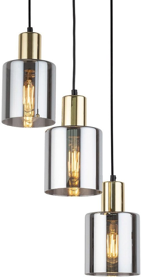 TK Lighting Sierra 6663 lampa wisząca zwis 3x15W E27 złota/grafitowa