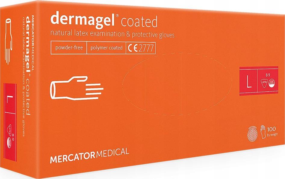 Mercator Medical Rękawice lateksowe dermagel coated L 100 szt. () - RD10006004