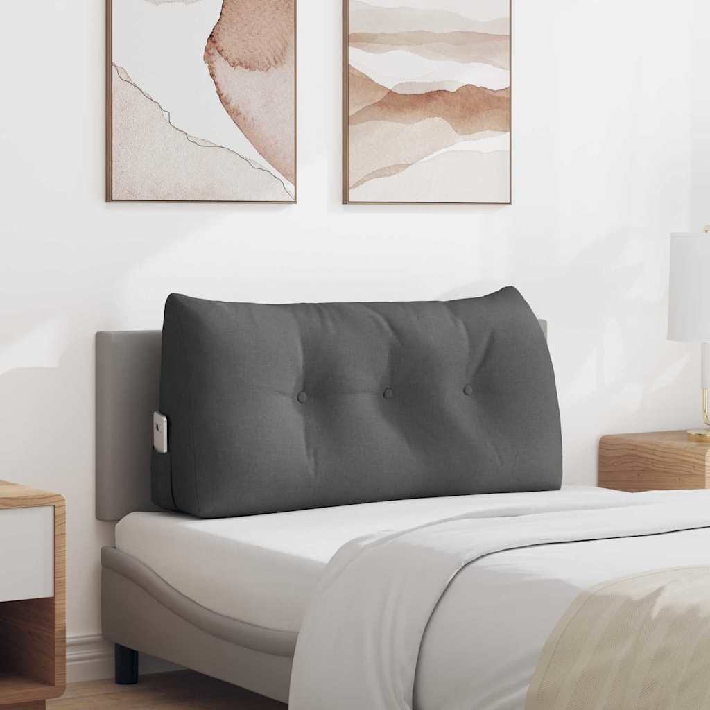 vidaXL Poduszka na plecy Ciemnoszary 100 x 24 x 50 cm tkanina