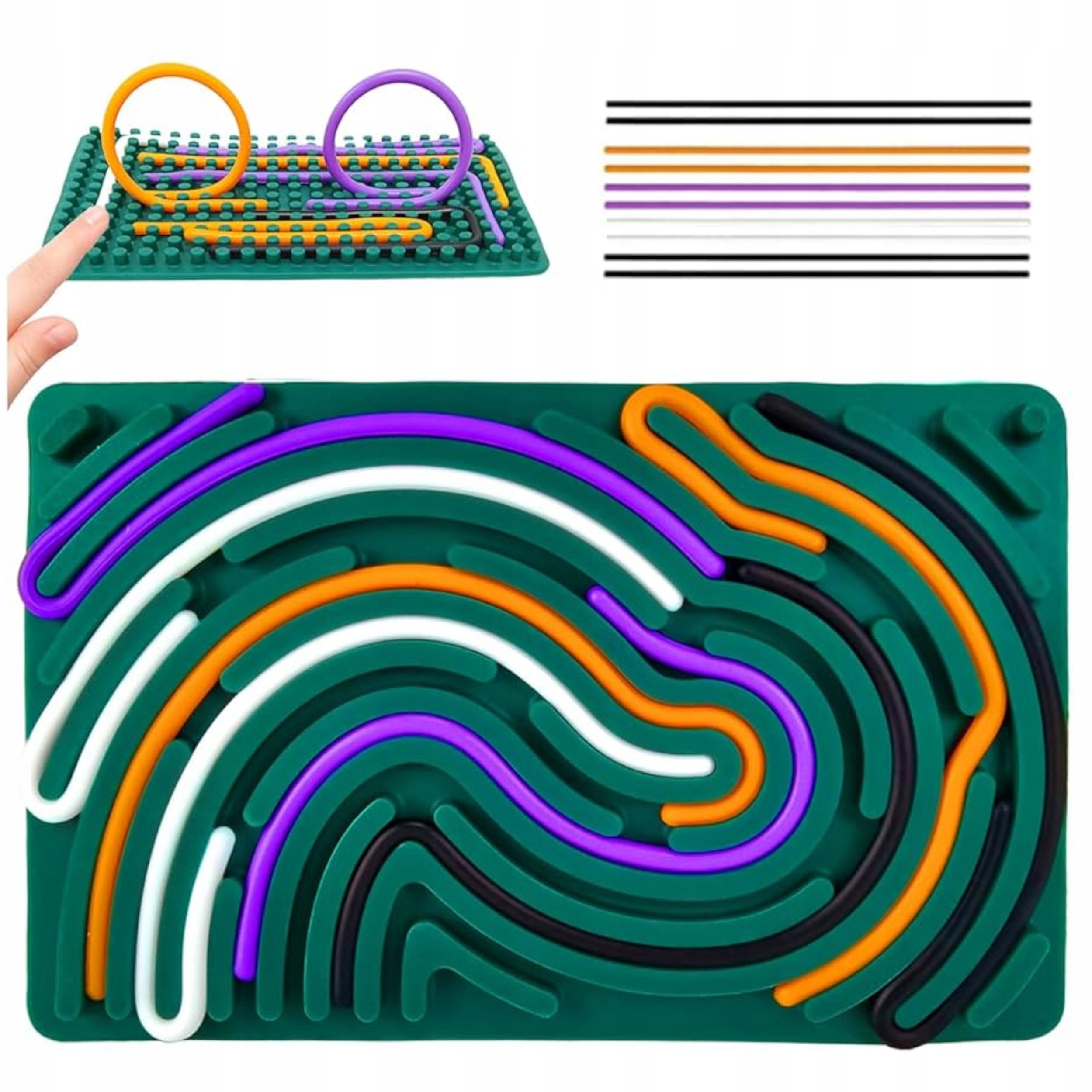 Sensoryczna tablica aktywności dwustronna silikonowa Montessori 1703N