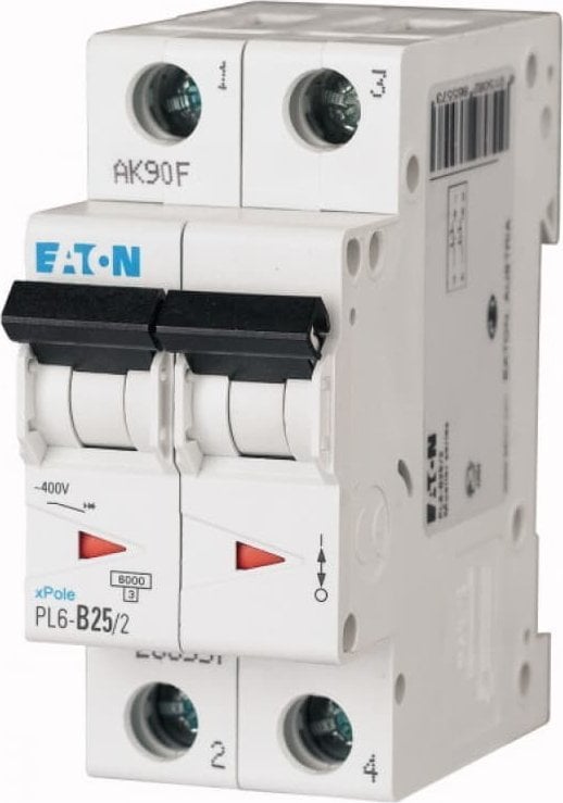 Eaton Wyłącznik nadprądowy 2P D 25A 6kA AC PL6-D25/2 286581