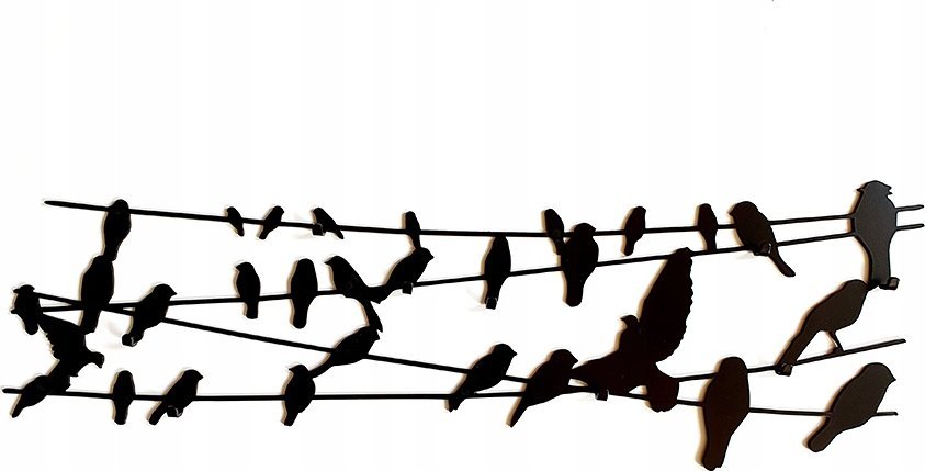 Decolicious Wieszak na ścianę BIRDS ON WIRE