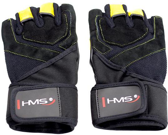 HMS Rękawice na siłownię RST01 czarno-żółte r. L (17-63-202)