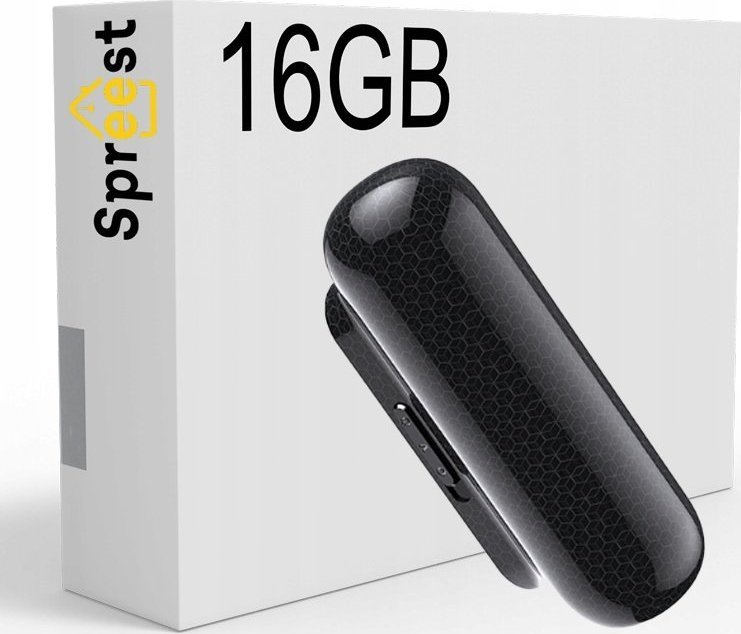 Dyktafon Spreest Dyktafon 16GB PODSŁUCH 500H SZPIEGOWSKI DETEKCJA
