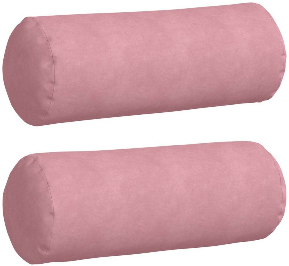 vidaXL Poduszki Wałkowe 2 pcs Różowy 25 x 70 cm Tkanina sztruksowa