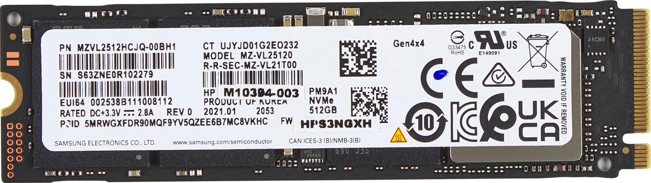 Pamięć do laptopa HP HP 512GB PCIe-4x4 NVMe M.2 Solid State Drive EURO