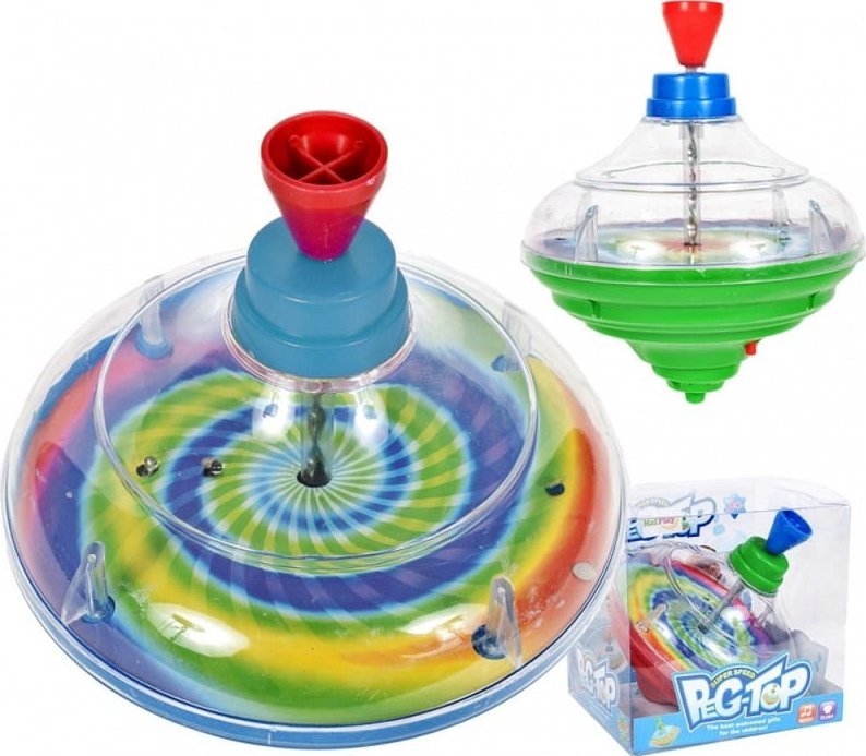 Malis Świecący kolorowy bąk bączek światło dźwięk