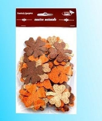 Teka Koniczyny brokatowe tonacja br±zowa 44szt