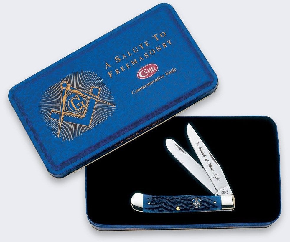 Nóż Składany Case Masonic Trapper SS Blue Bone