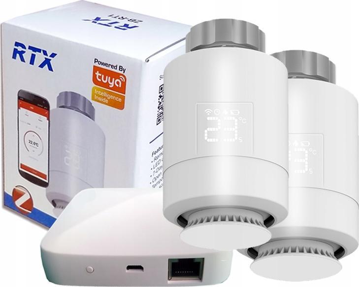 RTX 2x Głowica Termostat + Bramka Zigbee Lan Tuya SET2