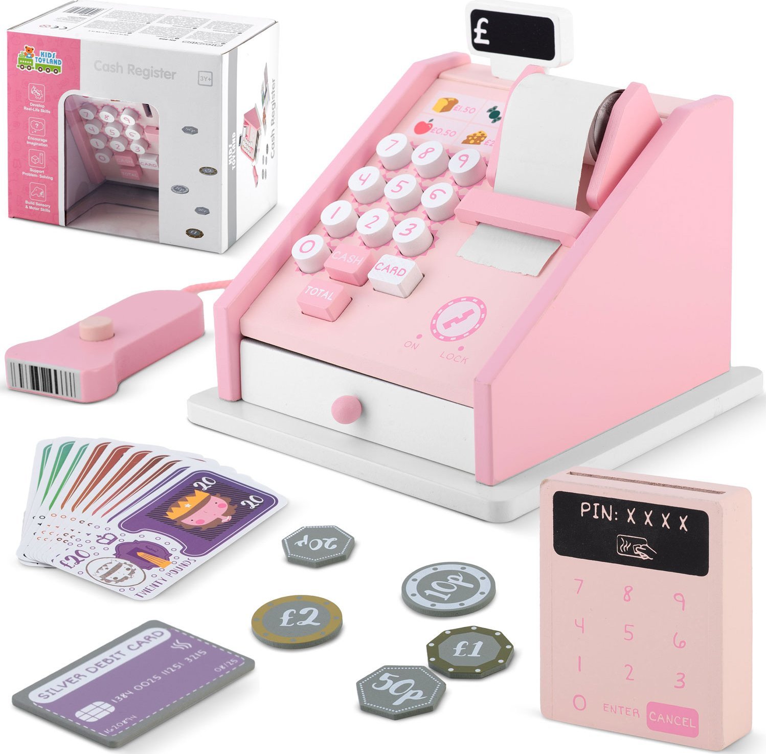 Ricokids Drewniana zabawka kasa sklepowa RK-868 Ricokids