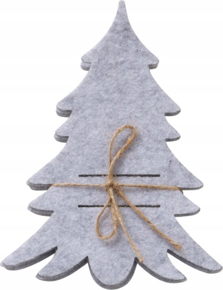 Boltze Filcowa kieszonka na sztućce FILZY w kształcie choinki