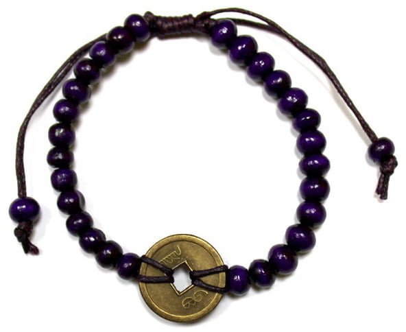 Bransoletka szczęścia Feng Shui - Fioletowa