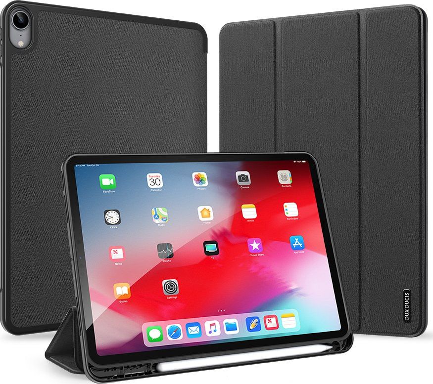 Etui na tablet Dux Ducis DUX DUCIS Domo składany pokrowiec etui na tablet z funkcją Smart Sleep podstawka iPad Air 2020 czarny (brak Smart Sleep) uniw
